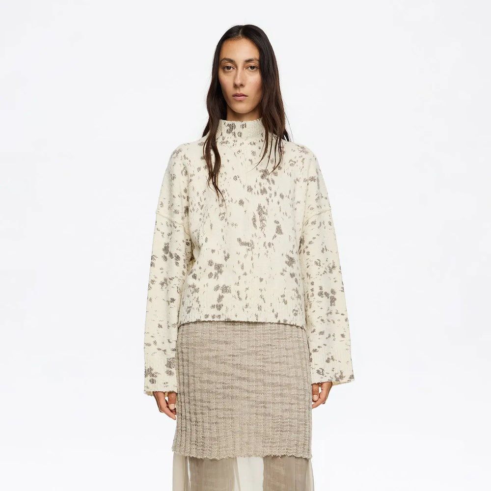 Ivory Lynx boxy high neck sweater Bimba y Lola UK
