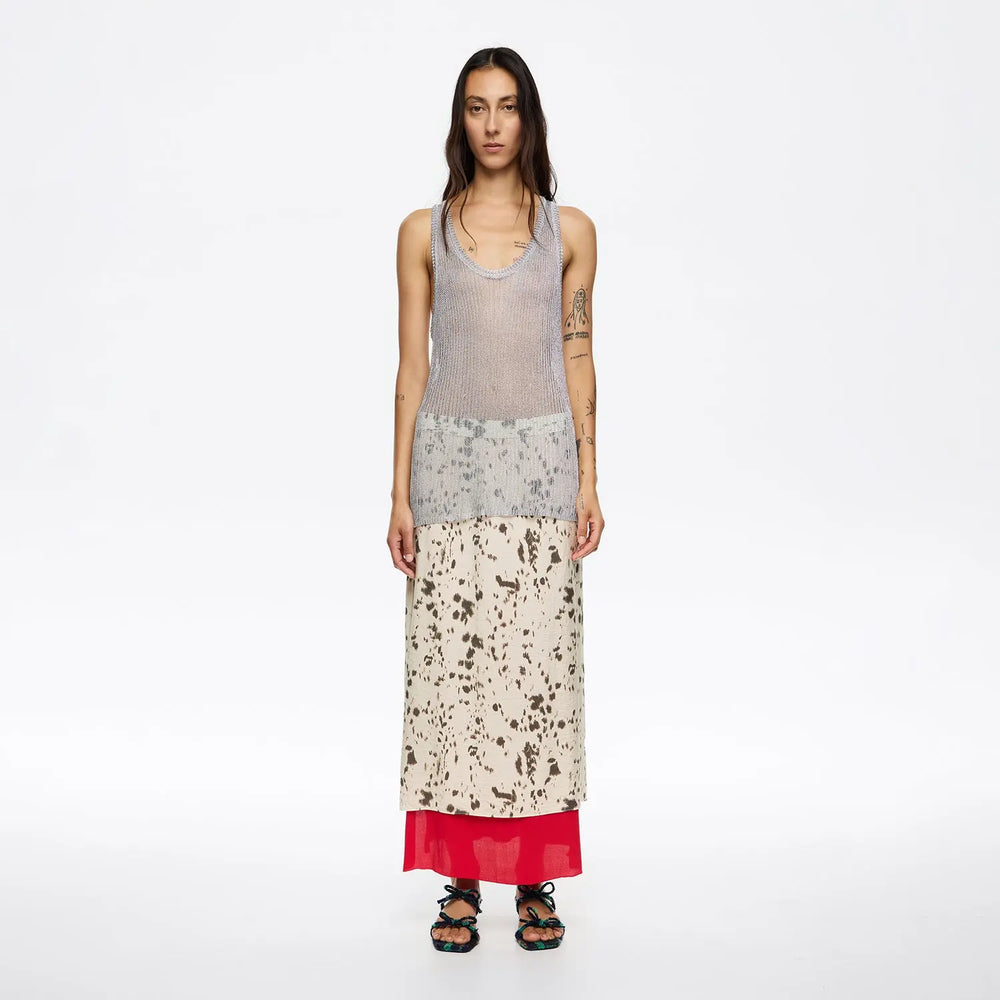 Ivory Lynx contrast hem skirt Bimba y Lola UK