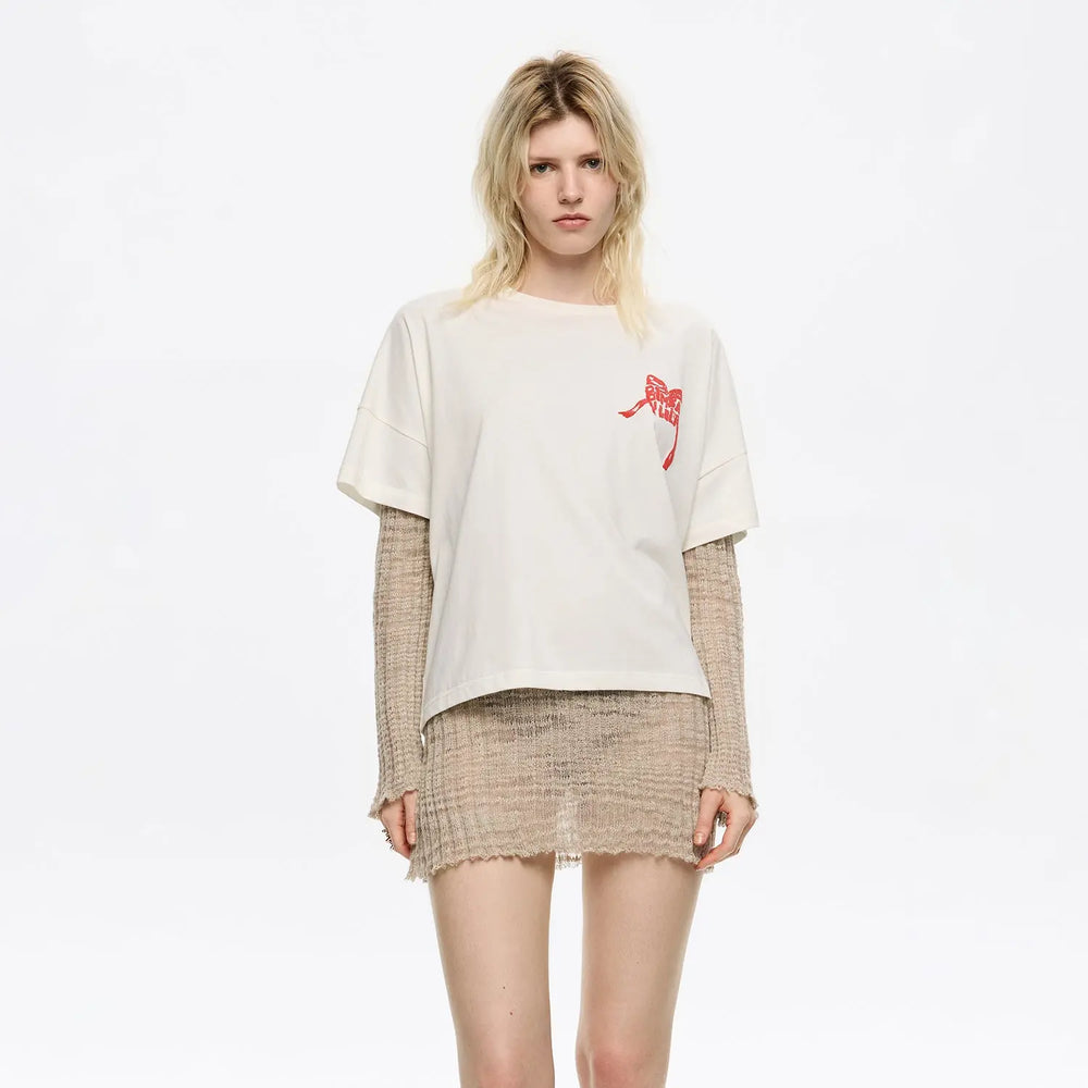 Ivory logo tie T-shirt Bimba y Lola UK