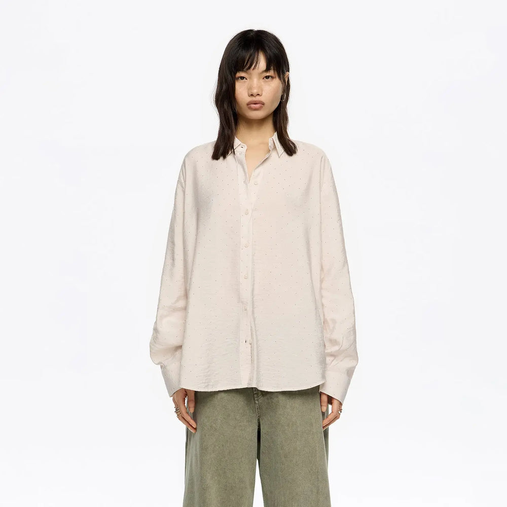 Ivory rhinestones boxy shirt Bimba y Lola UK