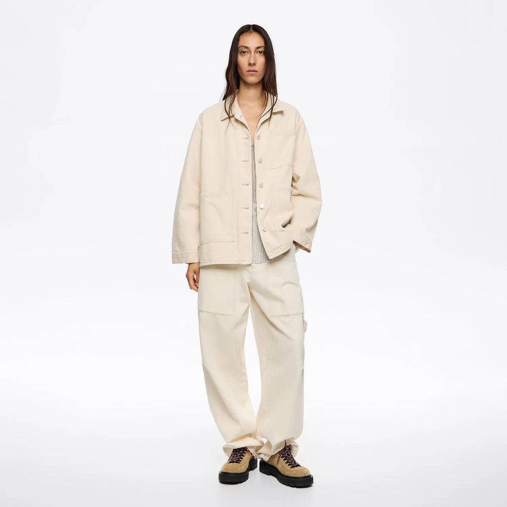 Ivory straight denim jacket Bimba y Lola UK