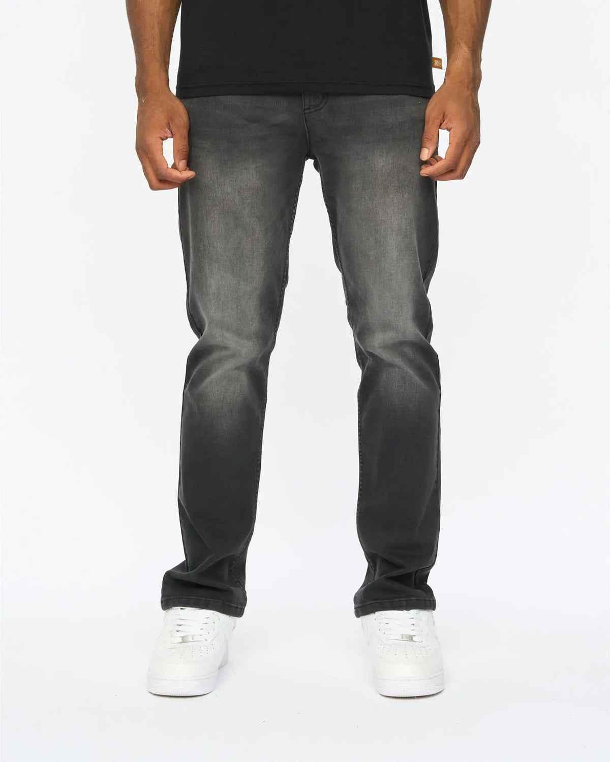 Janstar Straight Leg Jeans Black Wash Duck and Cover