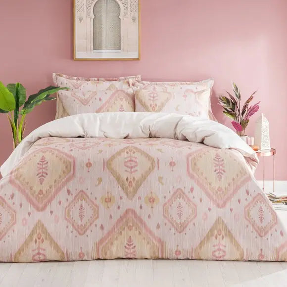 Java Ikat Cotton Duvet Cover & Pillowcase Set Dunelm