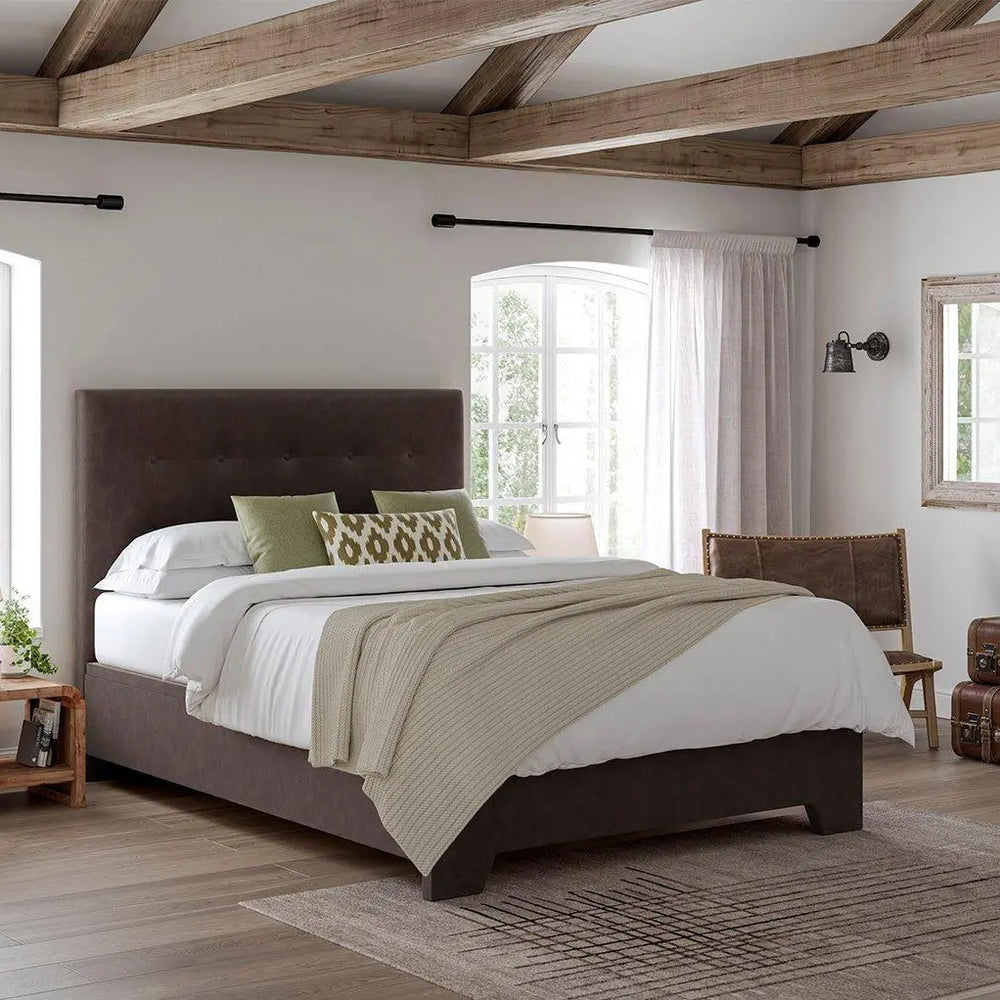 Jenkins Upholstered Ottoman Bed Frame - Brown Dreams