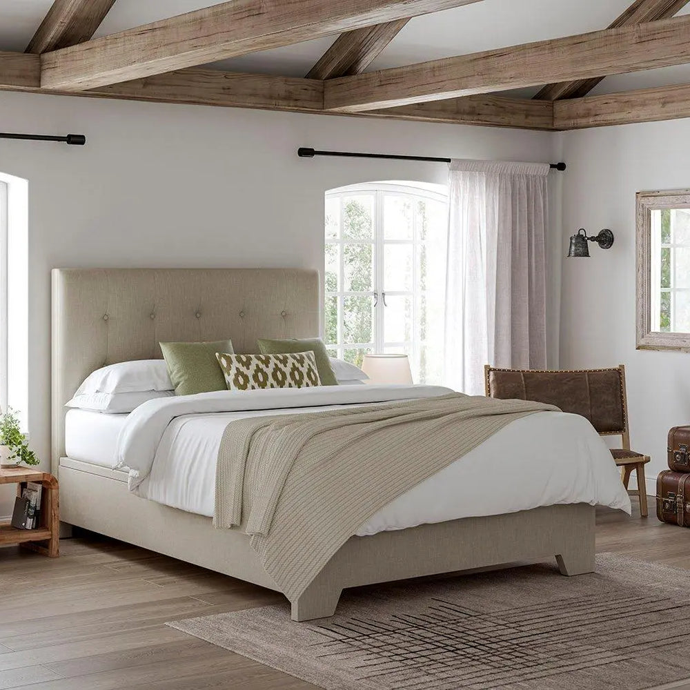 Jenkins Upholstered Ottoman Bed Frame - Cream Dreams