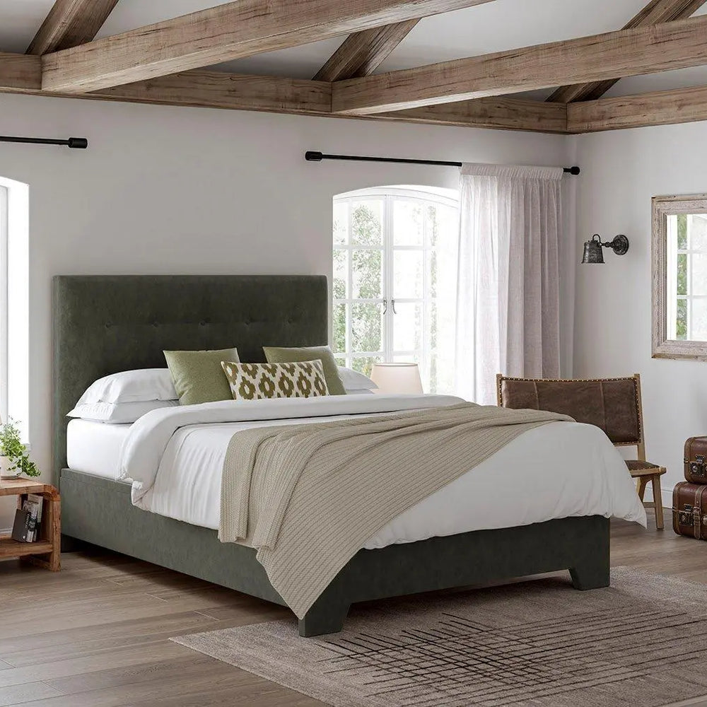 Jenkins Upholstered Ottoman Bed Frame - Green Dreams