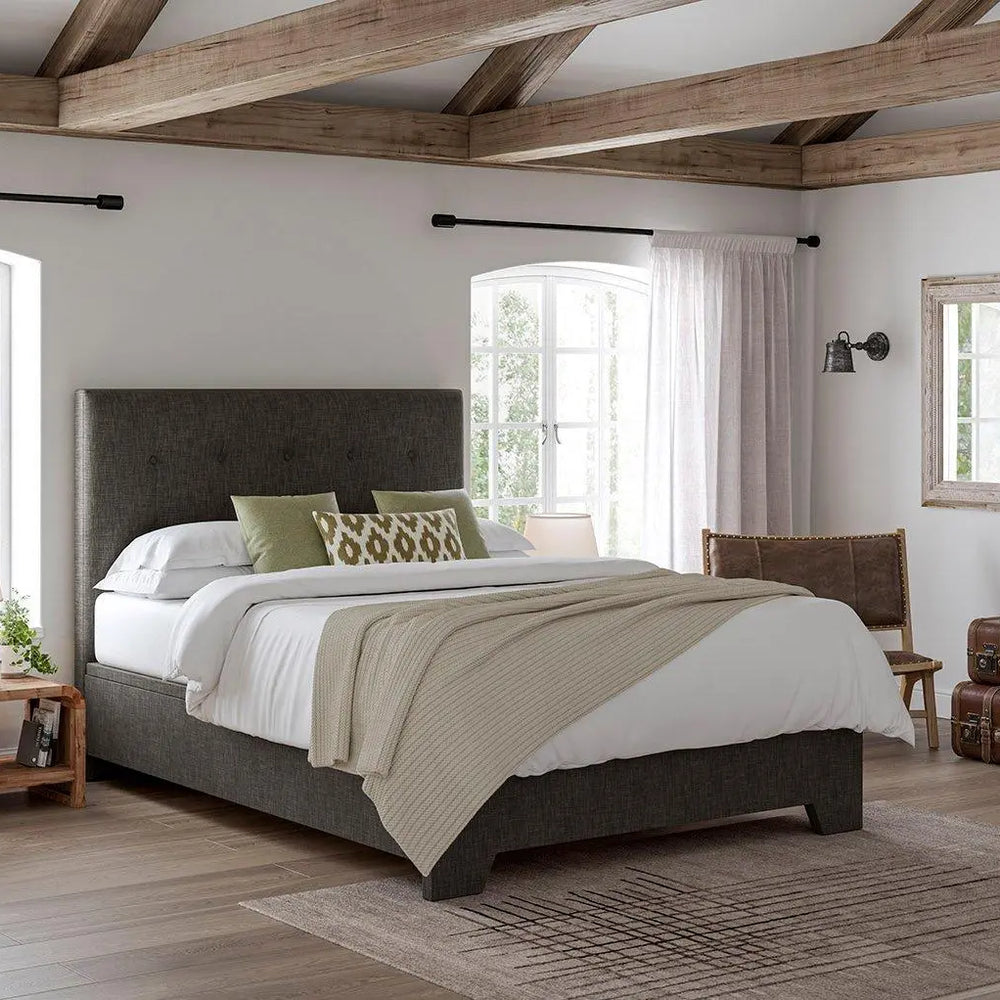 Jenkins Upholstered Ottoman Bed Frame - Grey Dreams