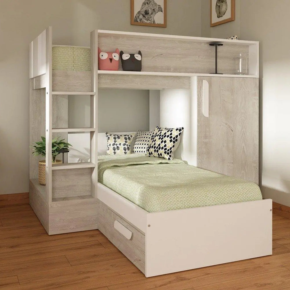 Jenna Kids Multiway Bunk Bed - White Dreams