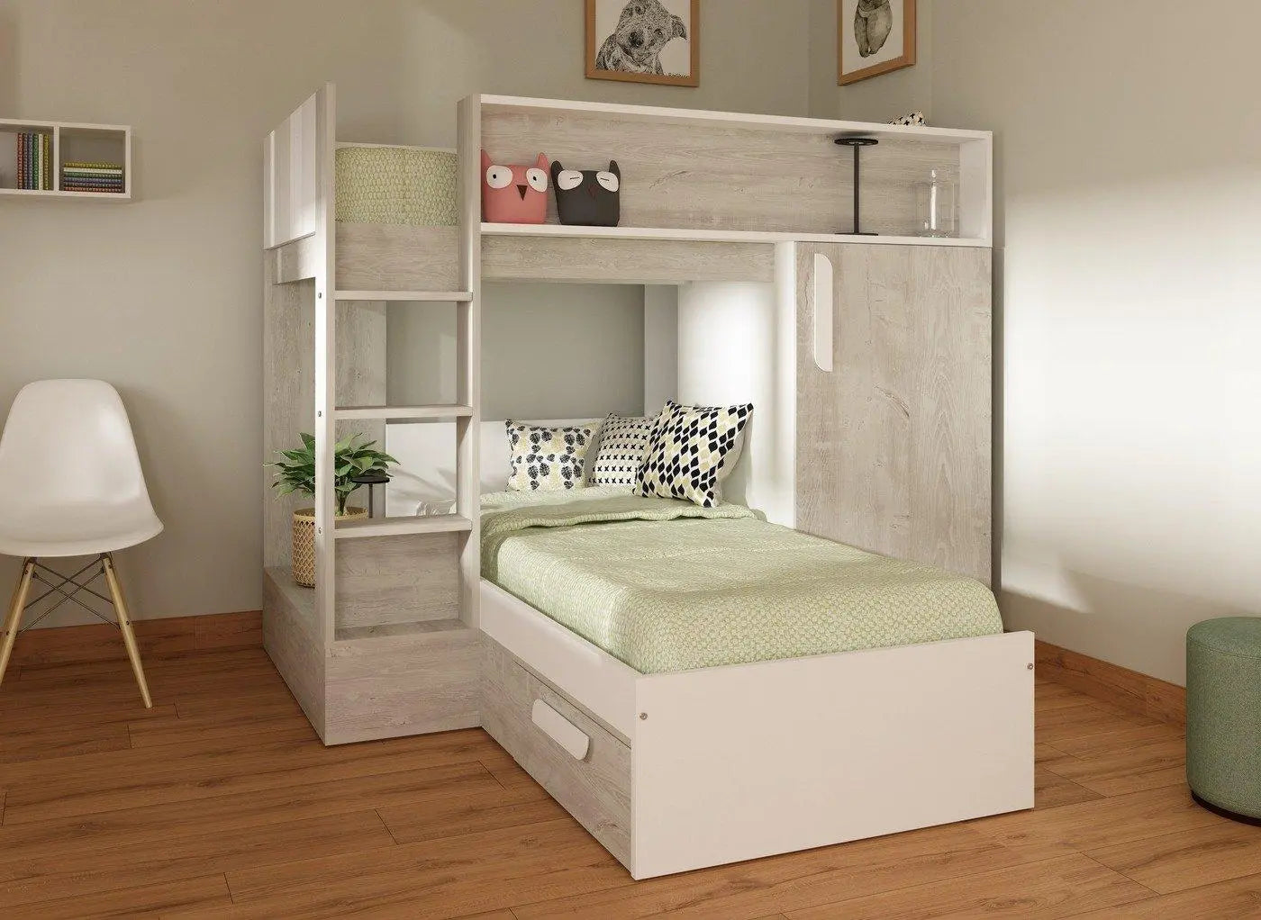 Jenna Kids Multiway Bunk Bed - White Dreams