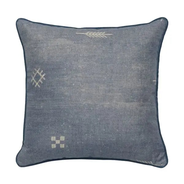 Jericho Denim, Sustainable Feather, Cushion Linen & Linen Blend & Viscose Blend Geometric Andrew Martin