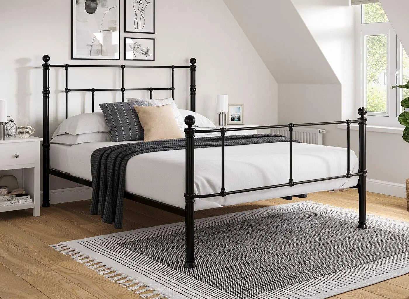 Jessica Metal Bed Frame - Black Dreams