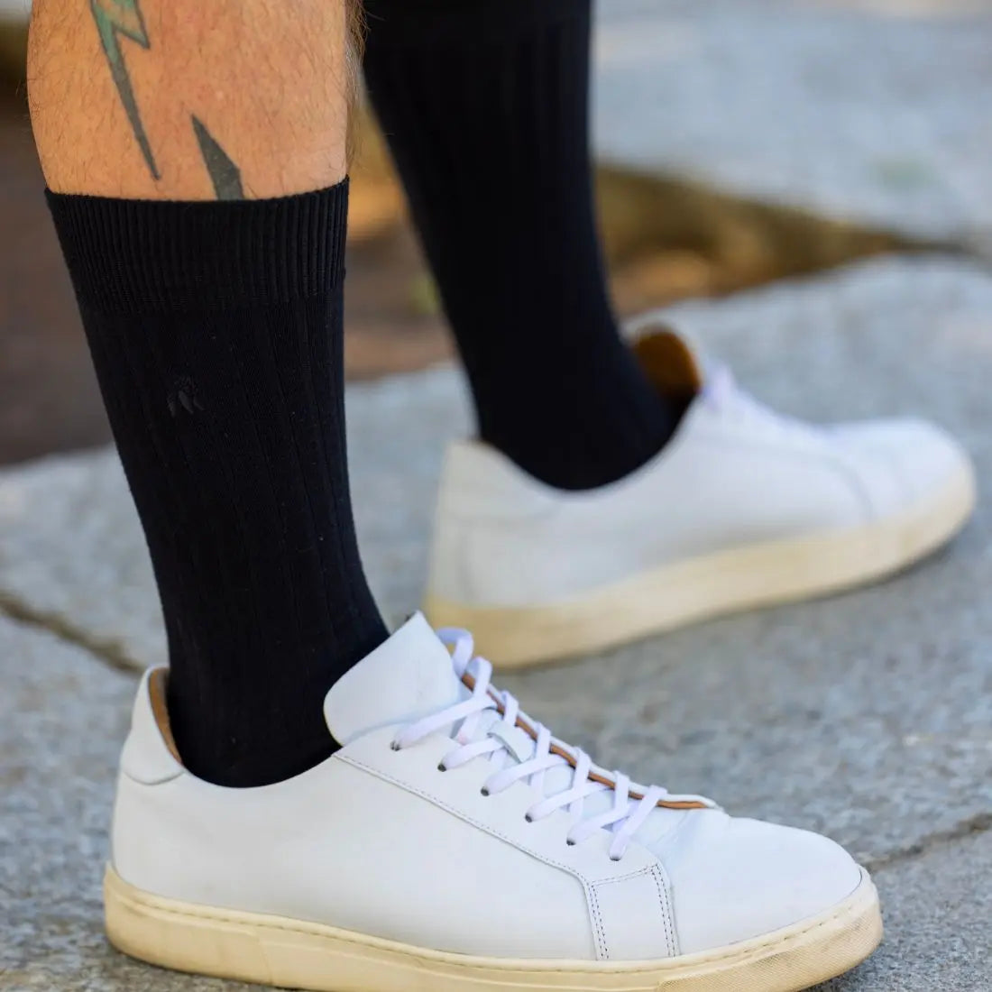 Jet Black Bamboo Socks Swole Panda