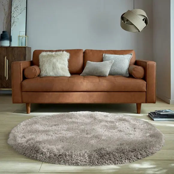 Jewel Shaggy Round Rug Dunelm