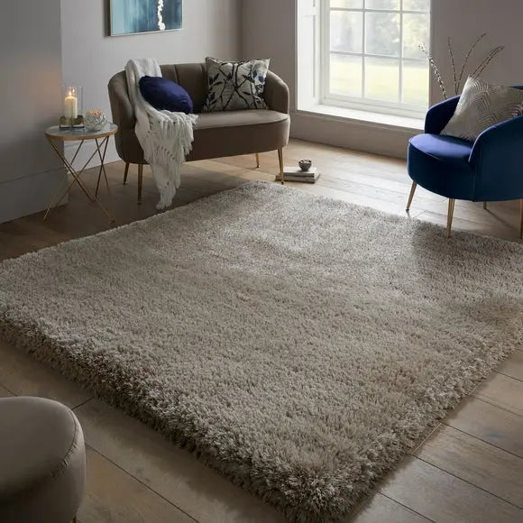 Jewel Shaggy Square Rug Dunelm