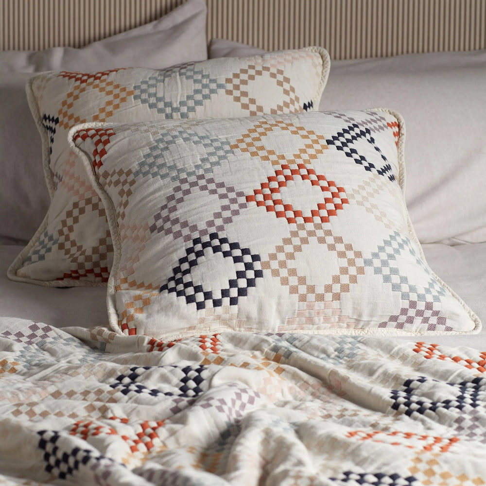 Jolene 100% Cotton Quilted Throw The Secret Linen Store