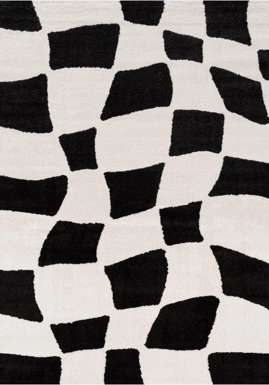 Joli Checkered Black & White Rug The Rugs
