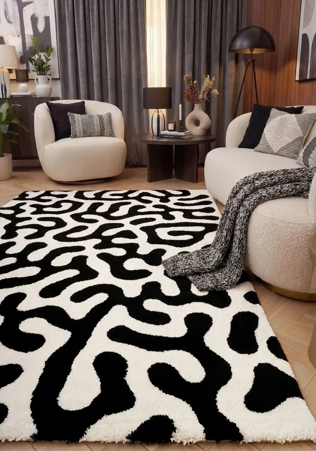 Joli Doodle Black & White Rug The Rugs