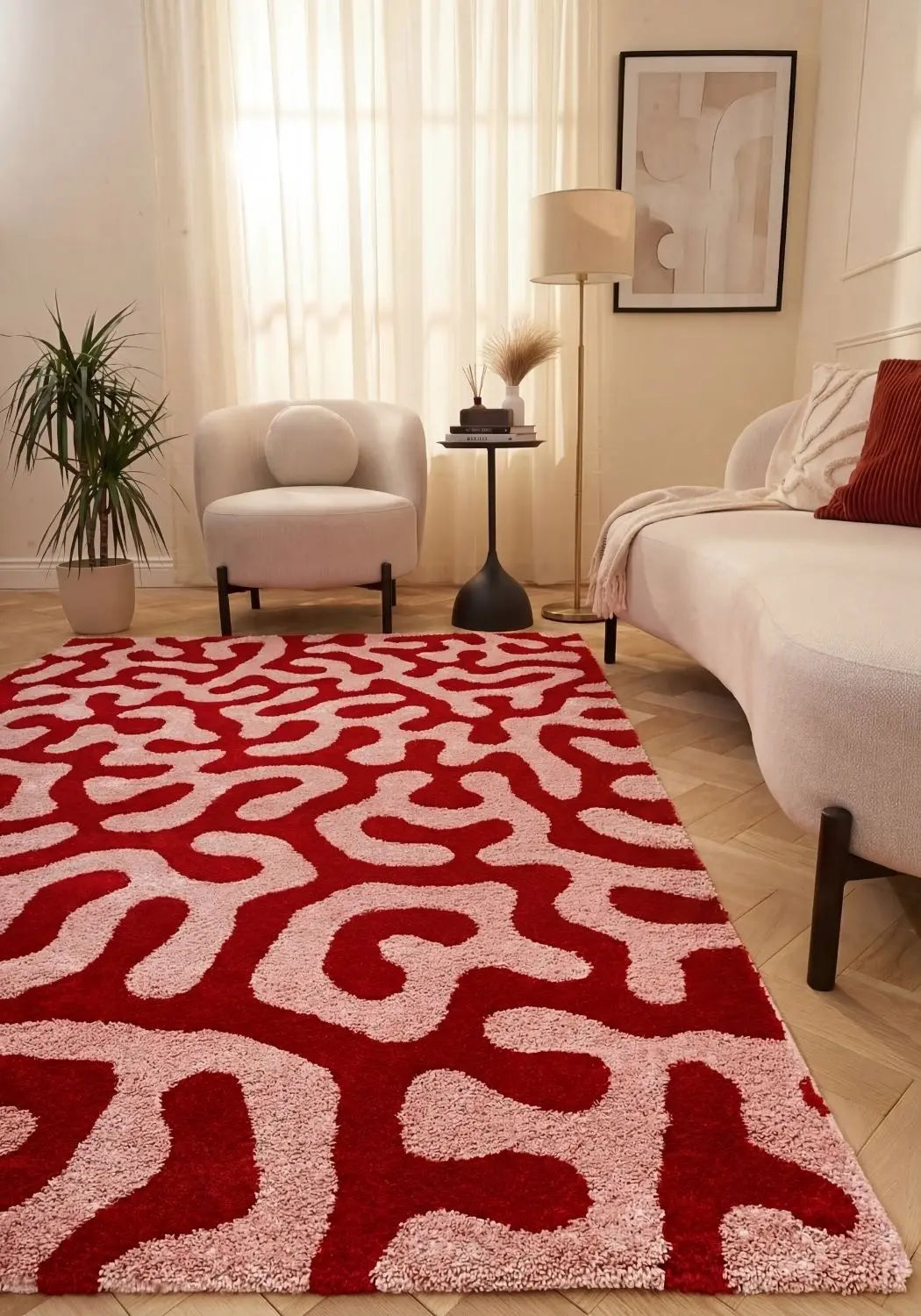 Joli Doodle Red & Pink Rug The Rugs