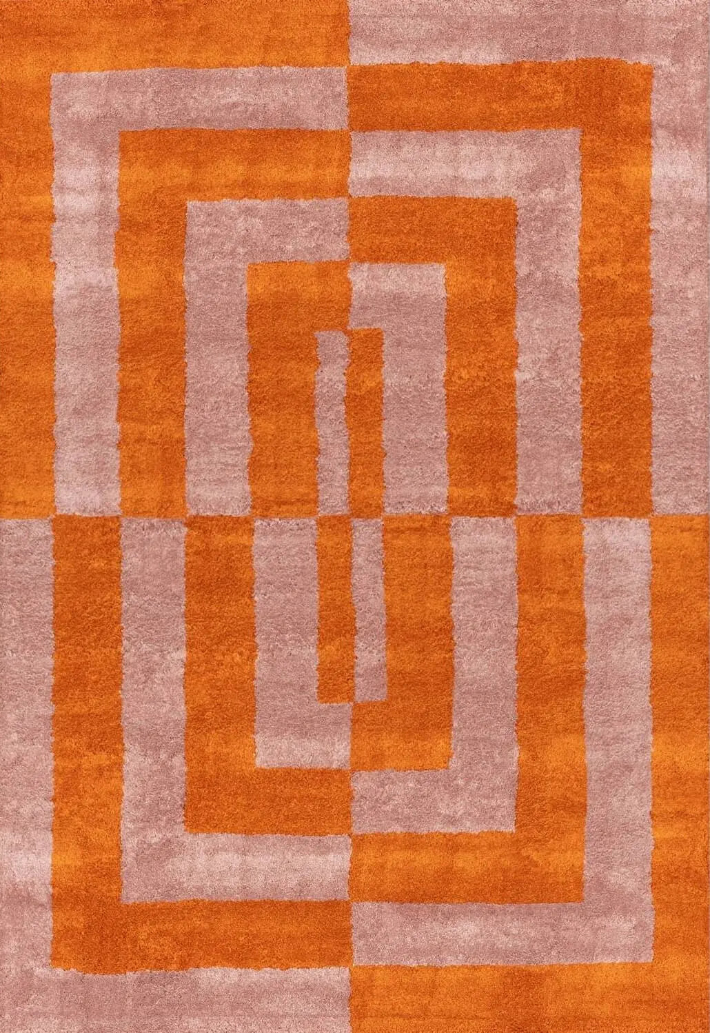 Joli Geometric Orange & Pink Rug The Rugs