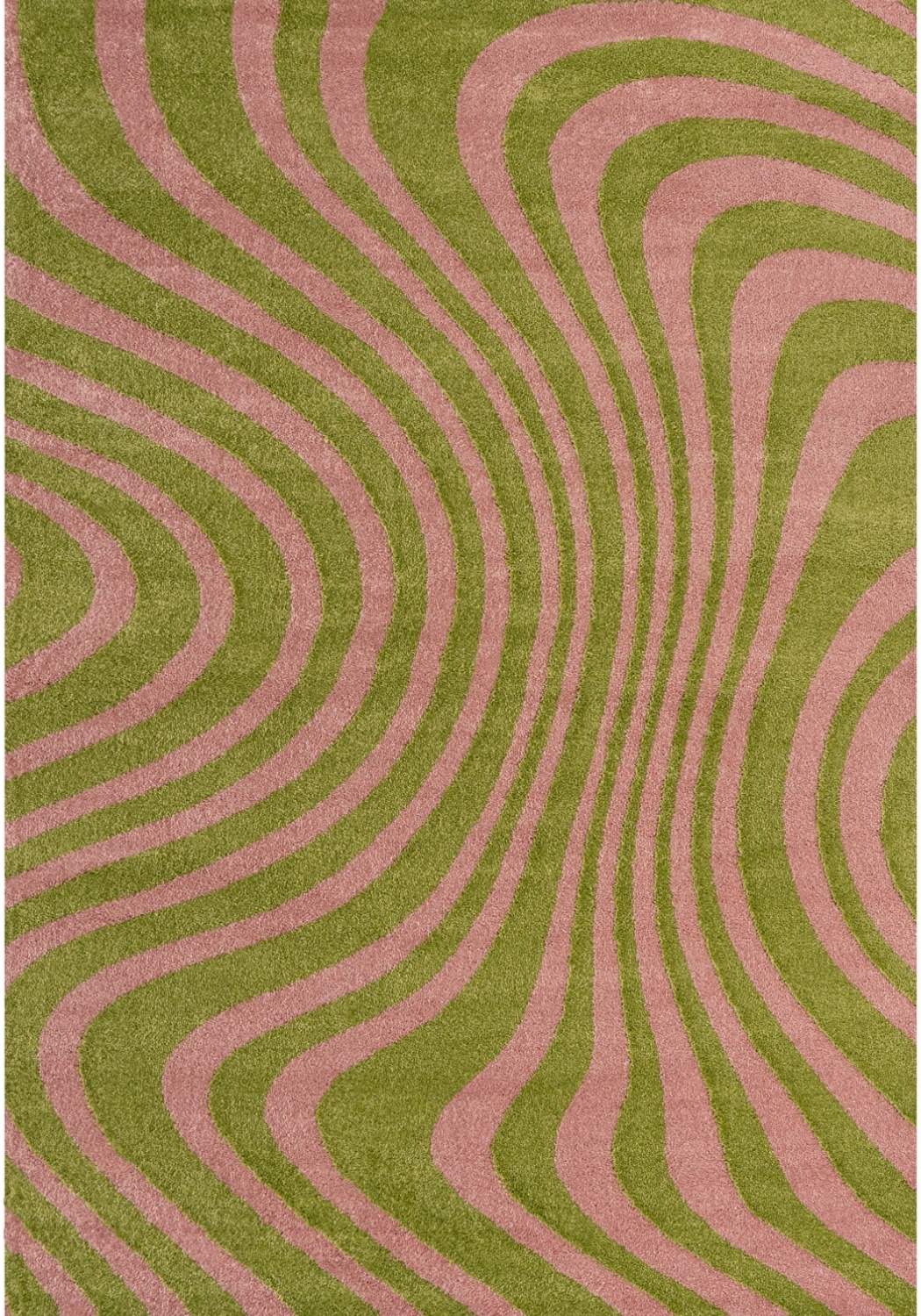 Joli Striped Green & Pink Rug The Rugs