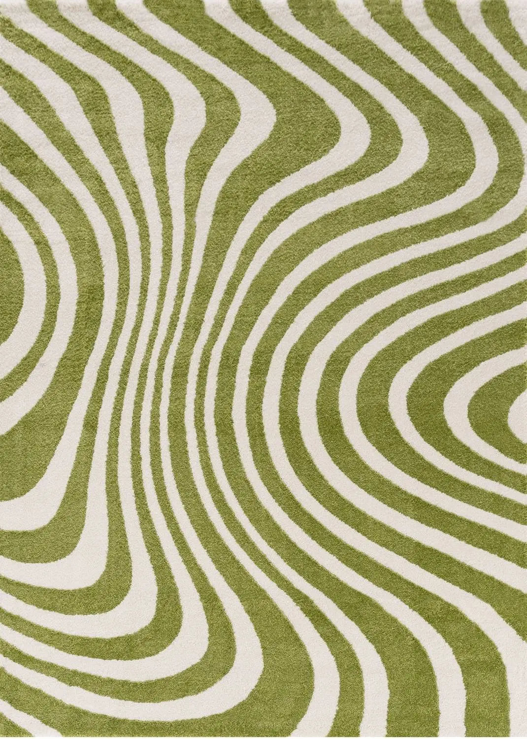 Joli Striped Green & White Rug The Rugs