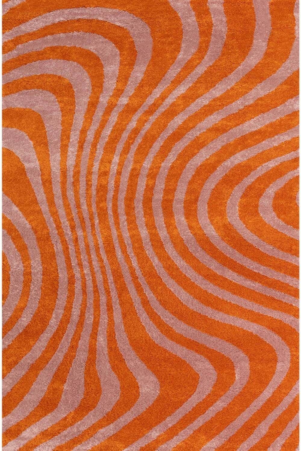 Joli Striped Orange & Pink Rug The Rugs