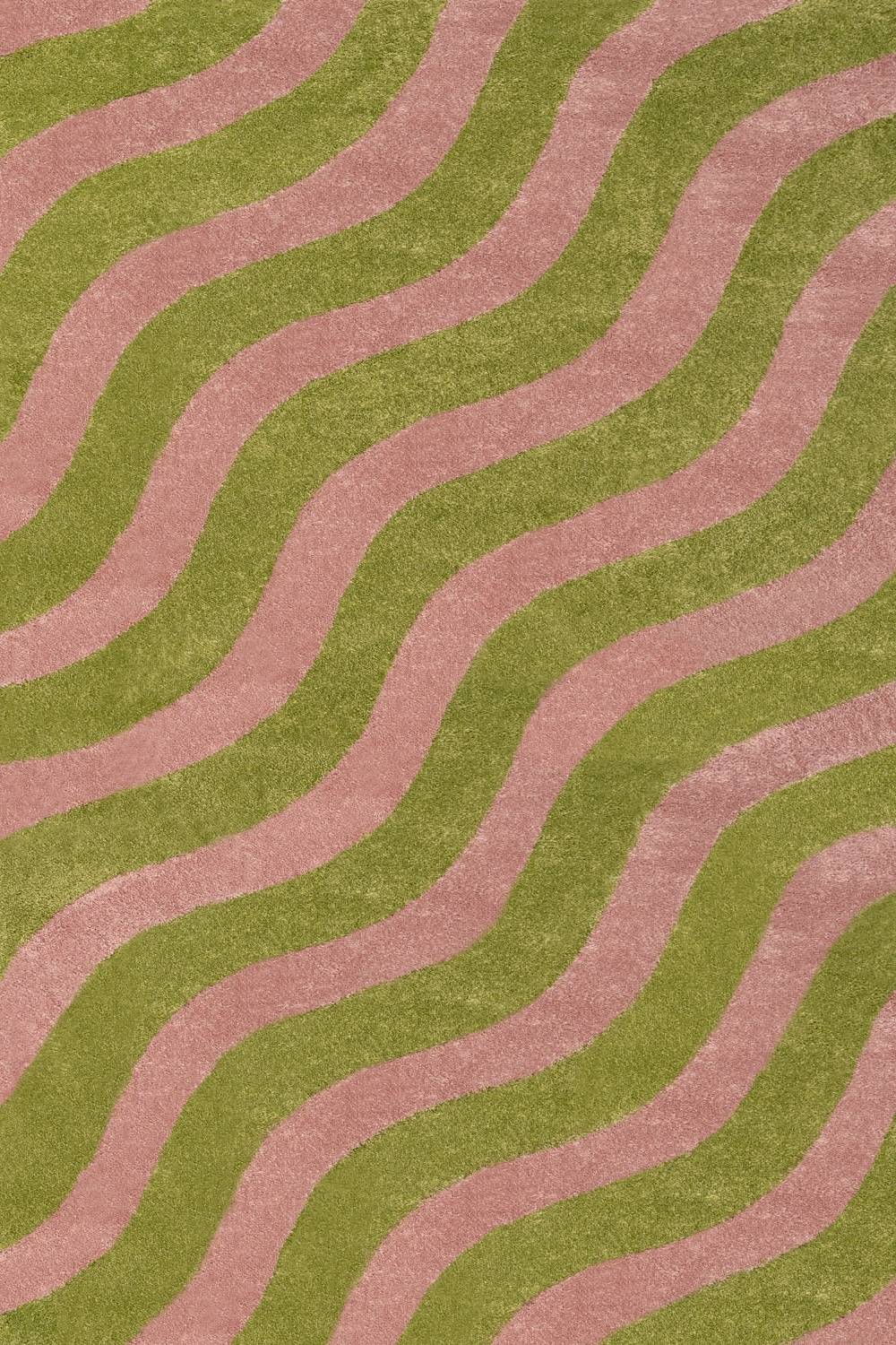Joli Wave Green & Pink Rug The Rugs