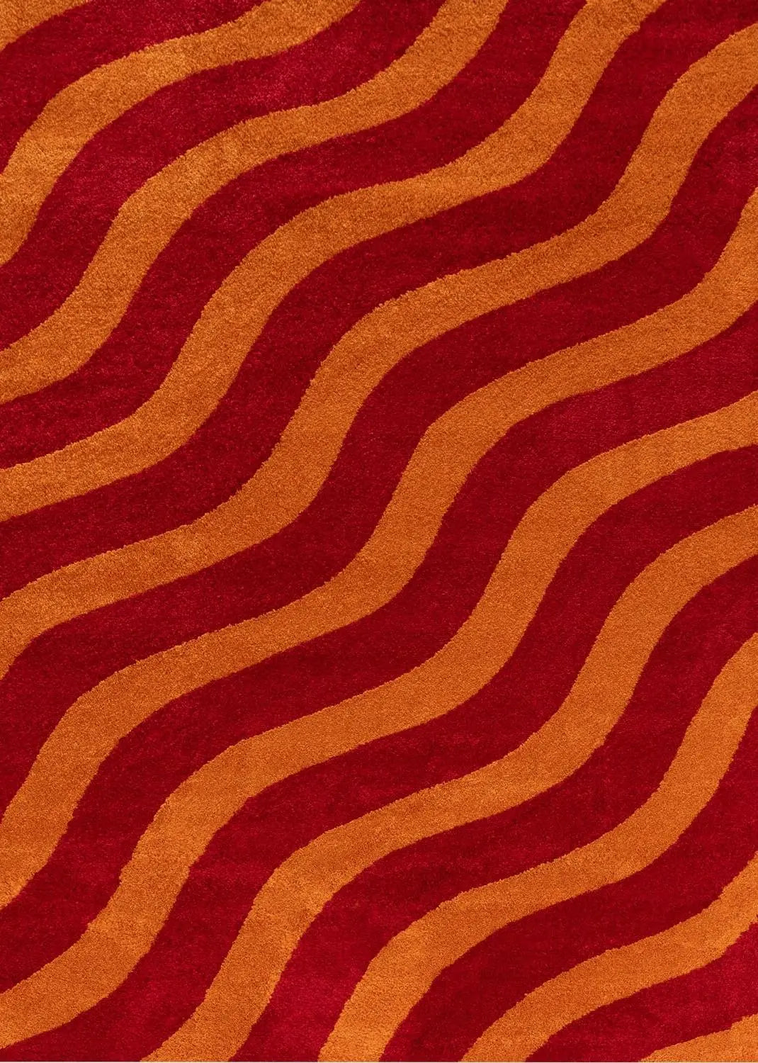 Joli Wave Red & Orange Rug The Rugs