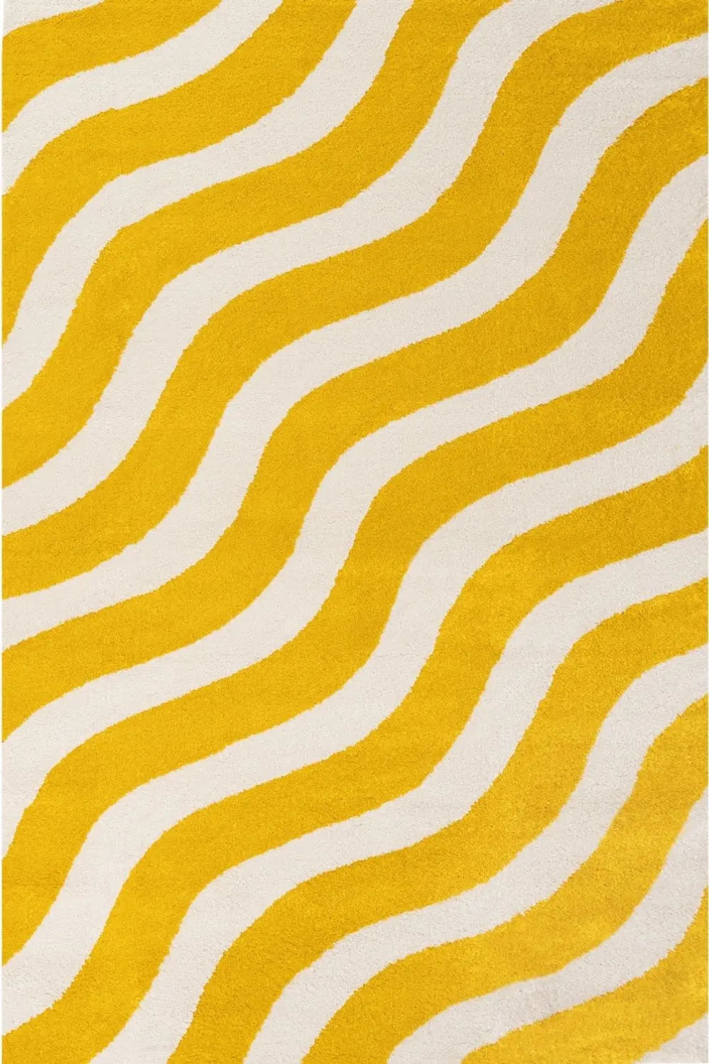 Joli Wave Yellow & White Rug The Rugs