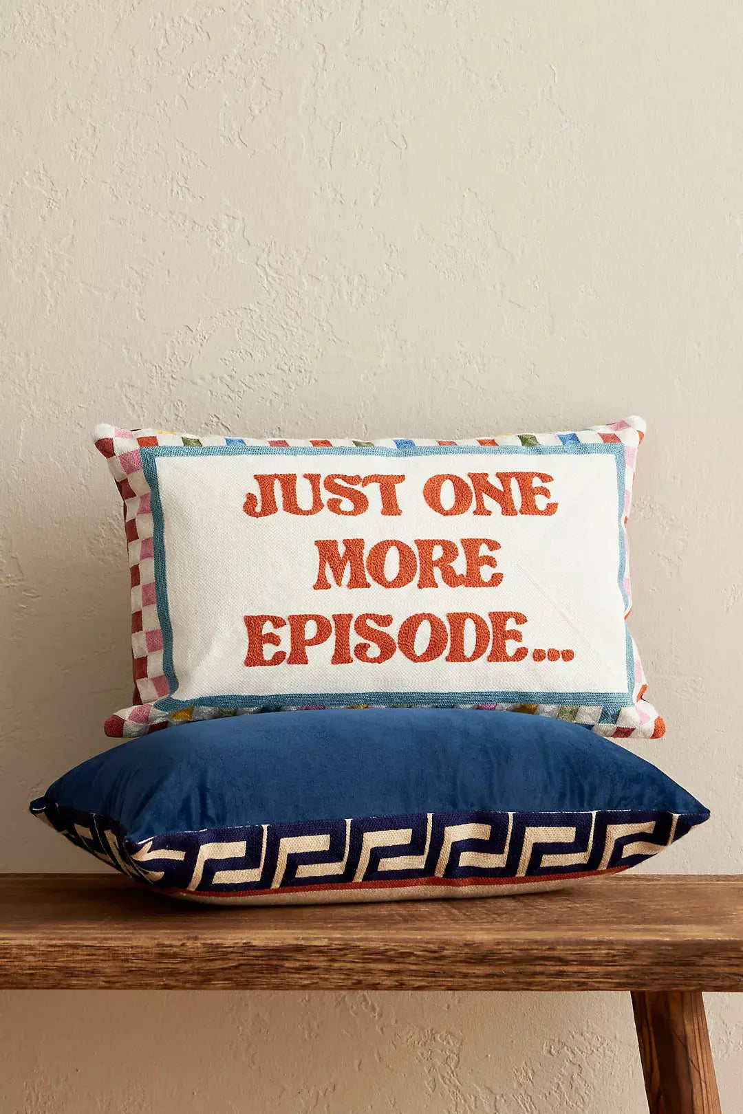 Just One More Episode Needlepoint Cushion The Pillow Drop