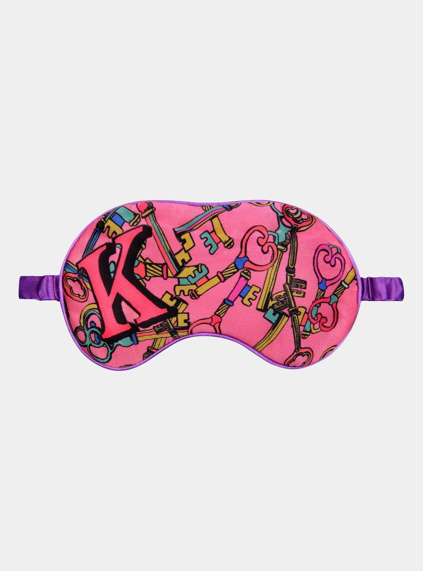 Silk Eye Mask / "K for Keys" Jessica Russell Flint