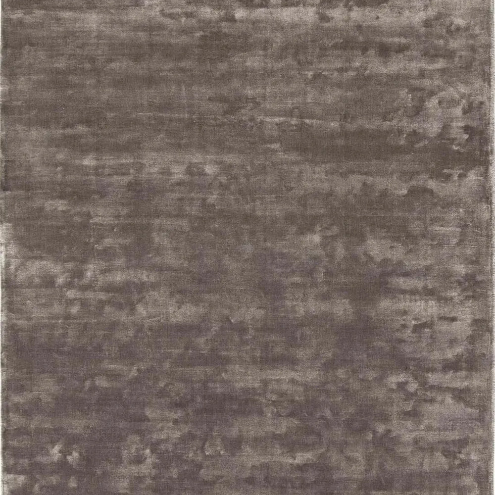 Karma Brown Solid Luxury Viscose Rug The Rugs