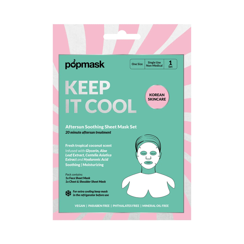 Keep It Cool Aftersun Sheet Mask Set Popmask London