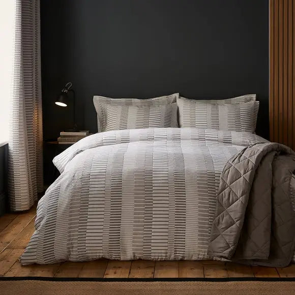Kenton Stripe Duvet Cover & Pillowcase Set Dunelm