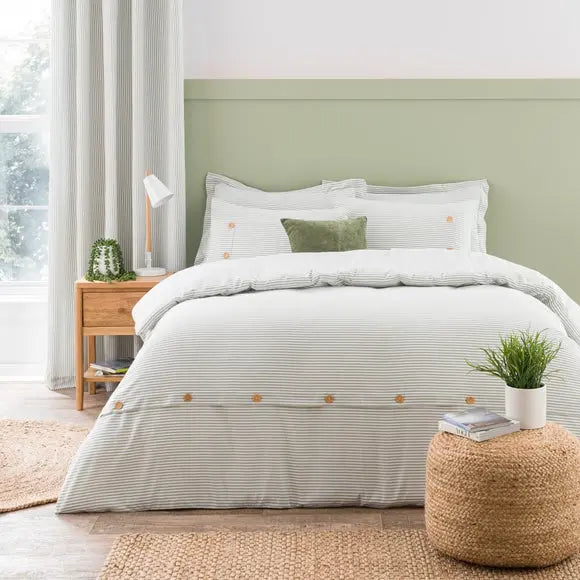 Khai Stripe Duvet Cover & Pillowcase Set Dunelm