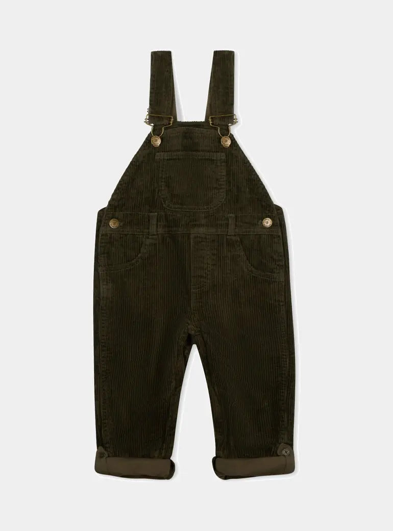 Khaki Chunky Cord Dungarees Dotty Dungarees
