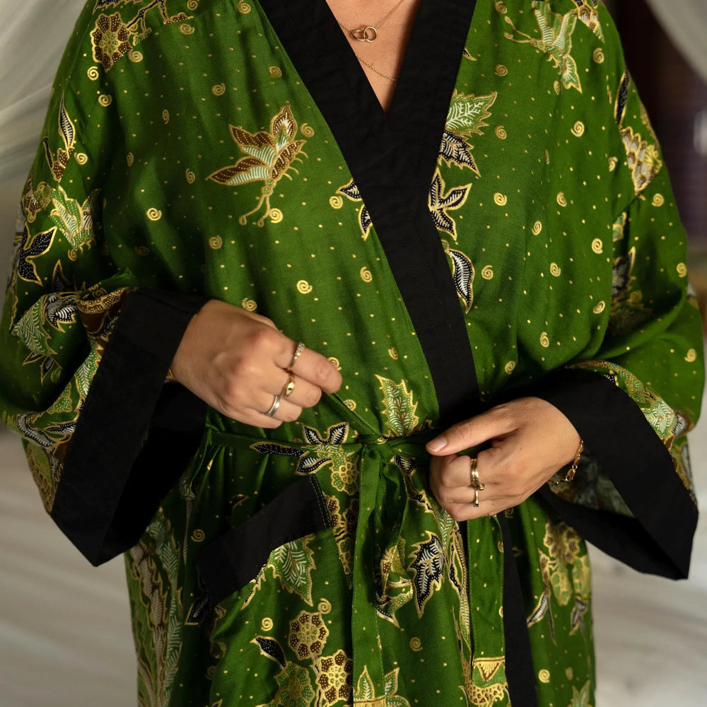 Khaki Kimono Robe SUKARA