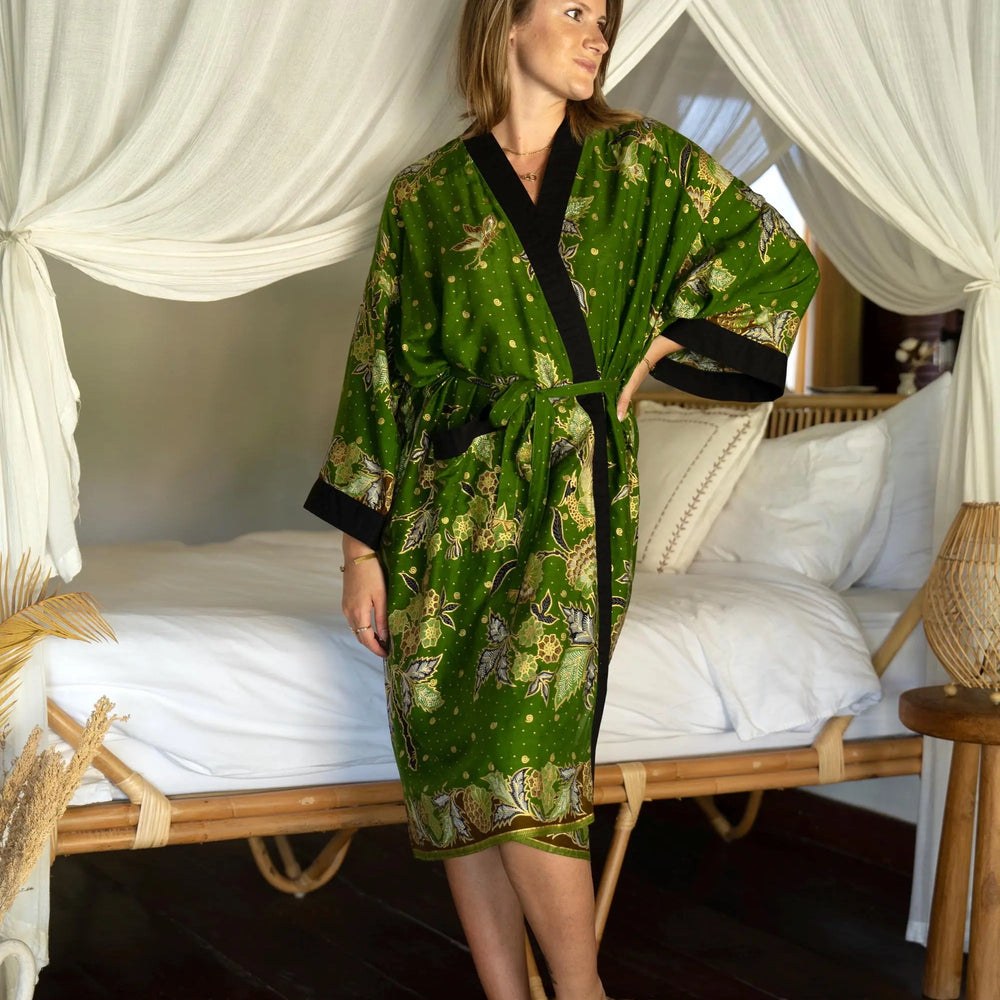 Khaki Kimono Robe SUKARA