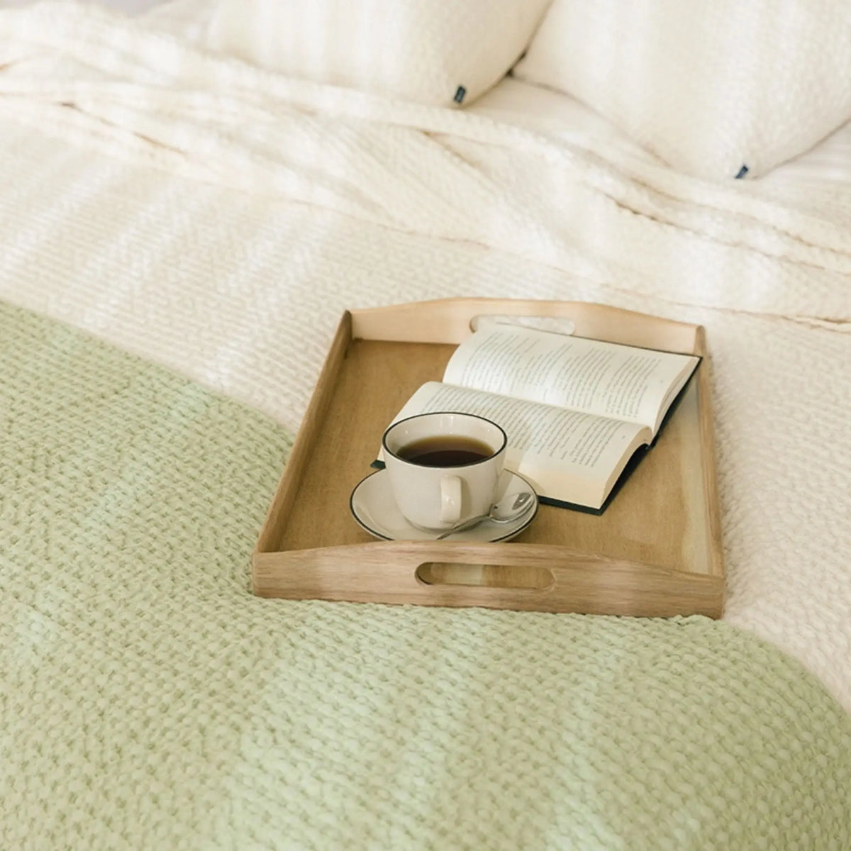 Khaki green Santa Luzia Waffle Bedspreads Torres Novas UK