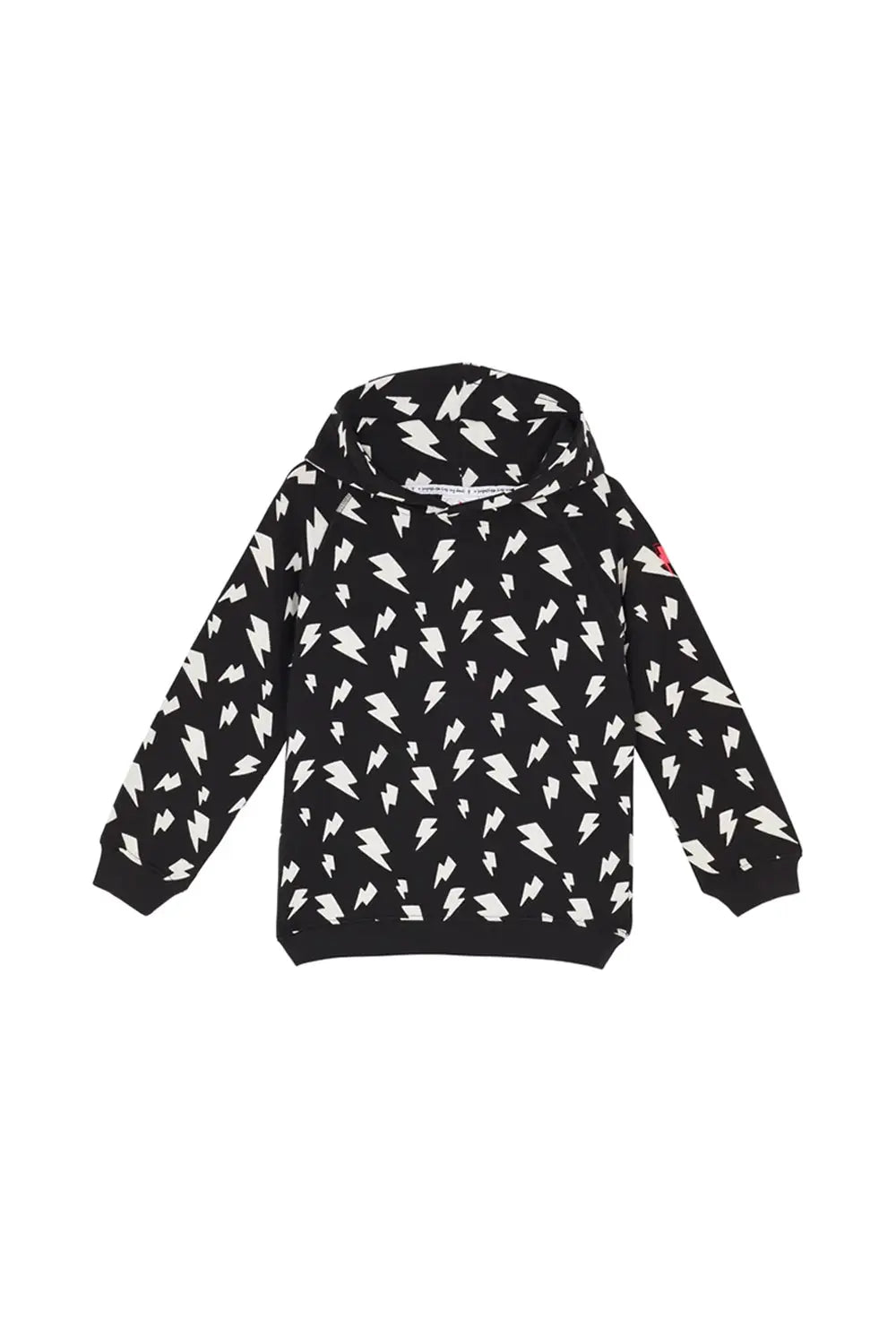 Kids Black with White Bolt Hoodie Scamp & Dude