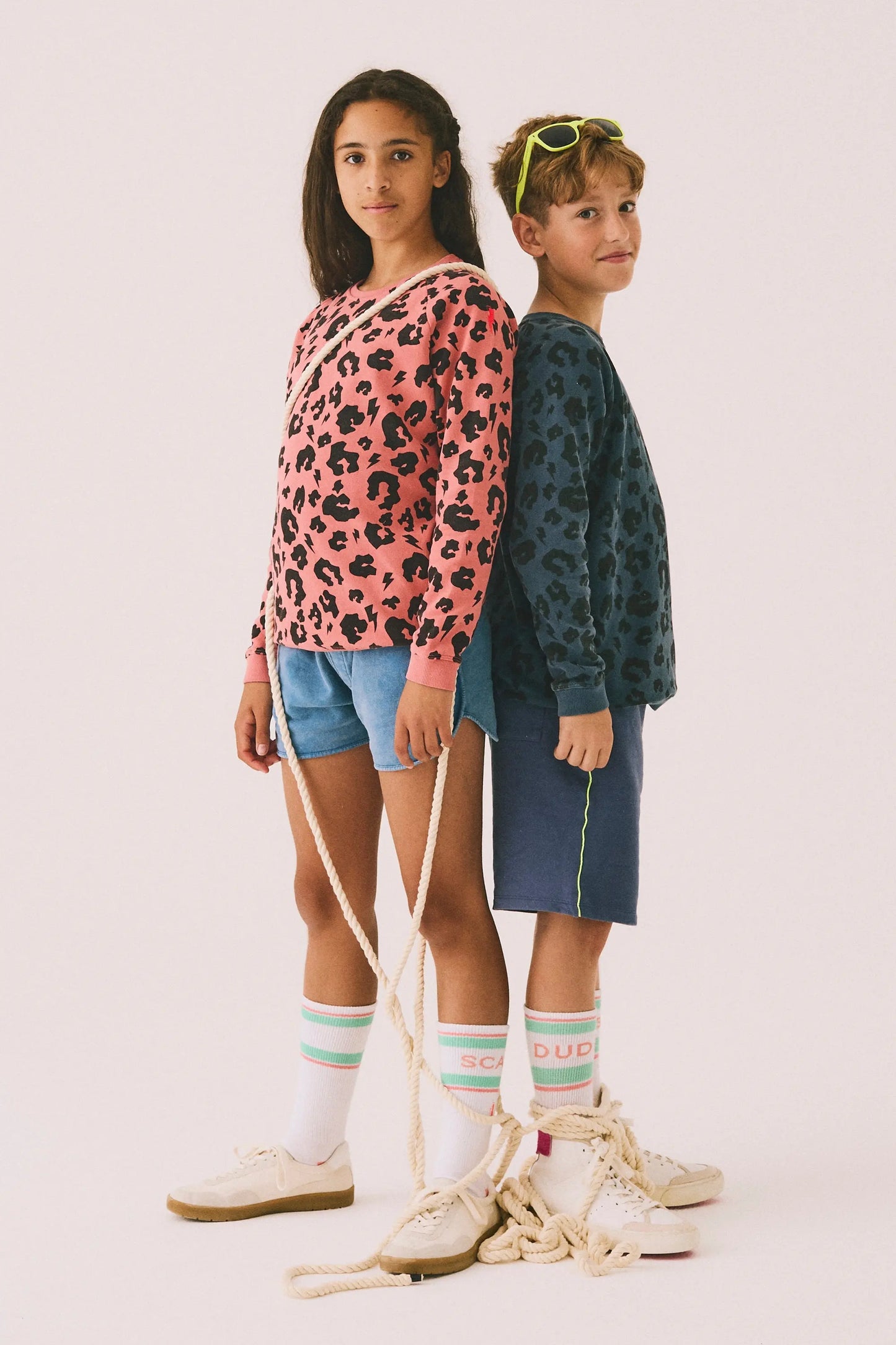 Kids Blue Longer Length Shorts Scamp & Dude