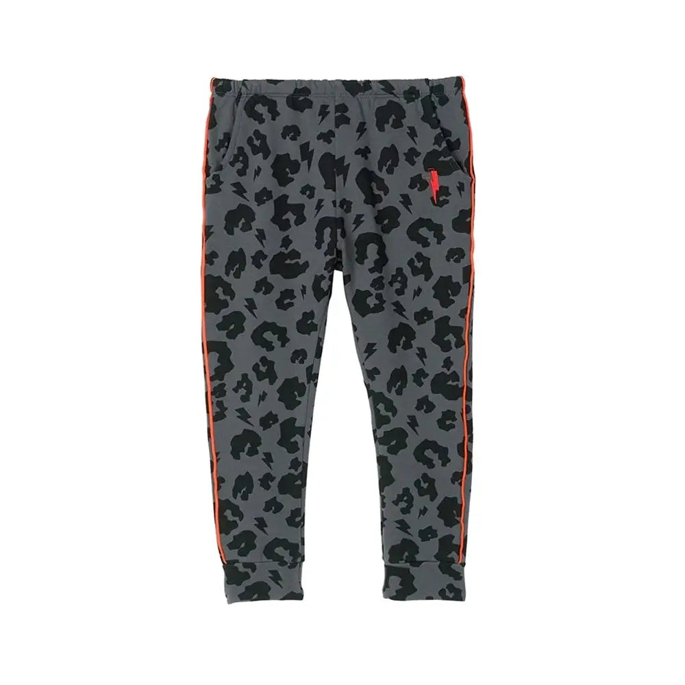 Kids Grey Leopard Joggers Scamp & Dude