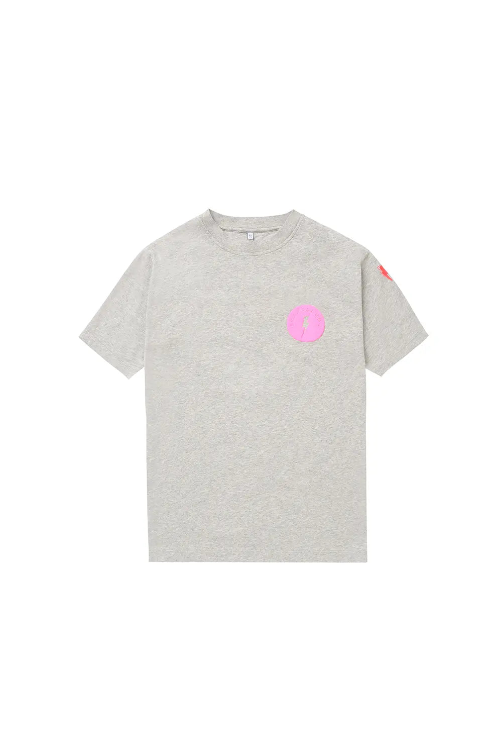 Kids Grey Marl Oversized Smiley Face T-Shirt Scamp & Dude