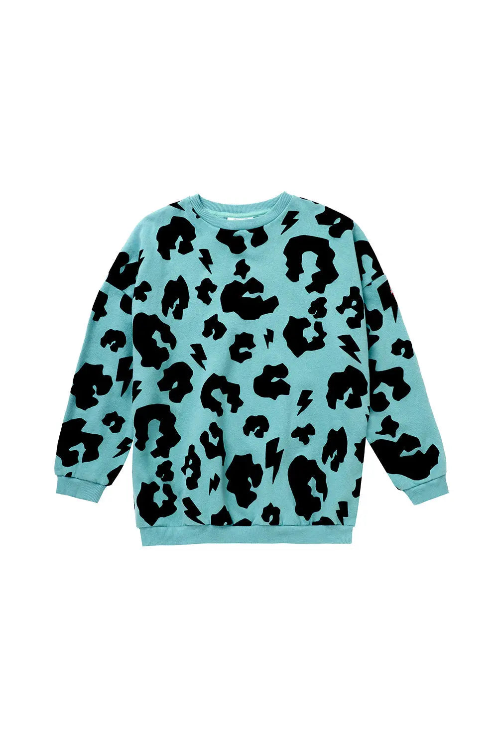 Kids Khaki with Black Leopard Oversized Sweatshirt Scamp & Dude