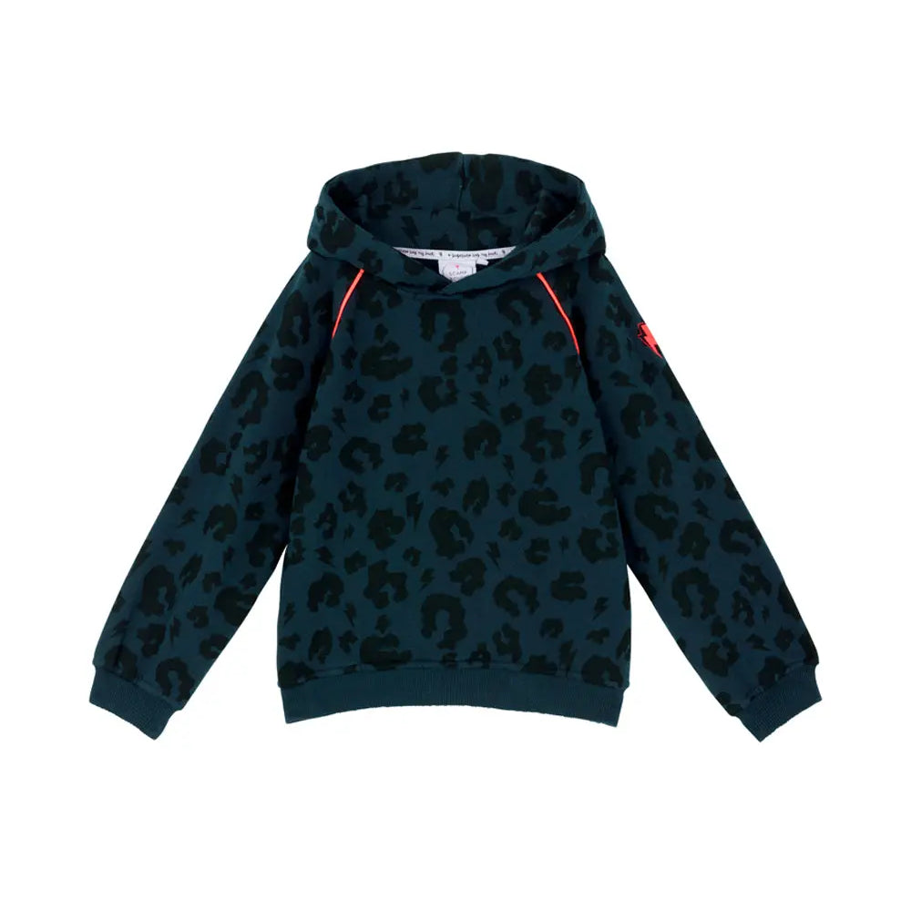 Kids Navy Leopard Hoodie Scamp & Dude