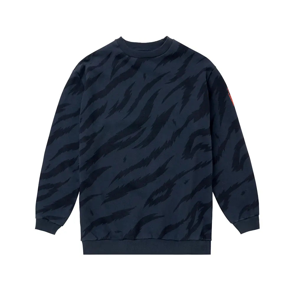 Kids Navy with Black Graphic Tiger Oversized Sweatshirt Scamp & Dude