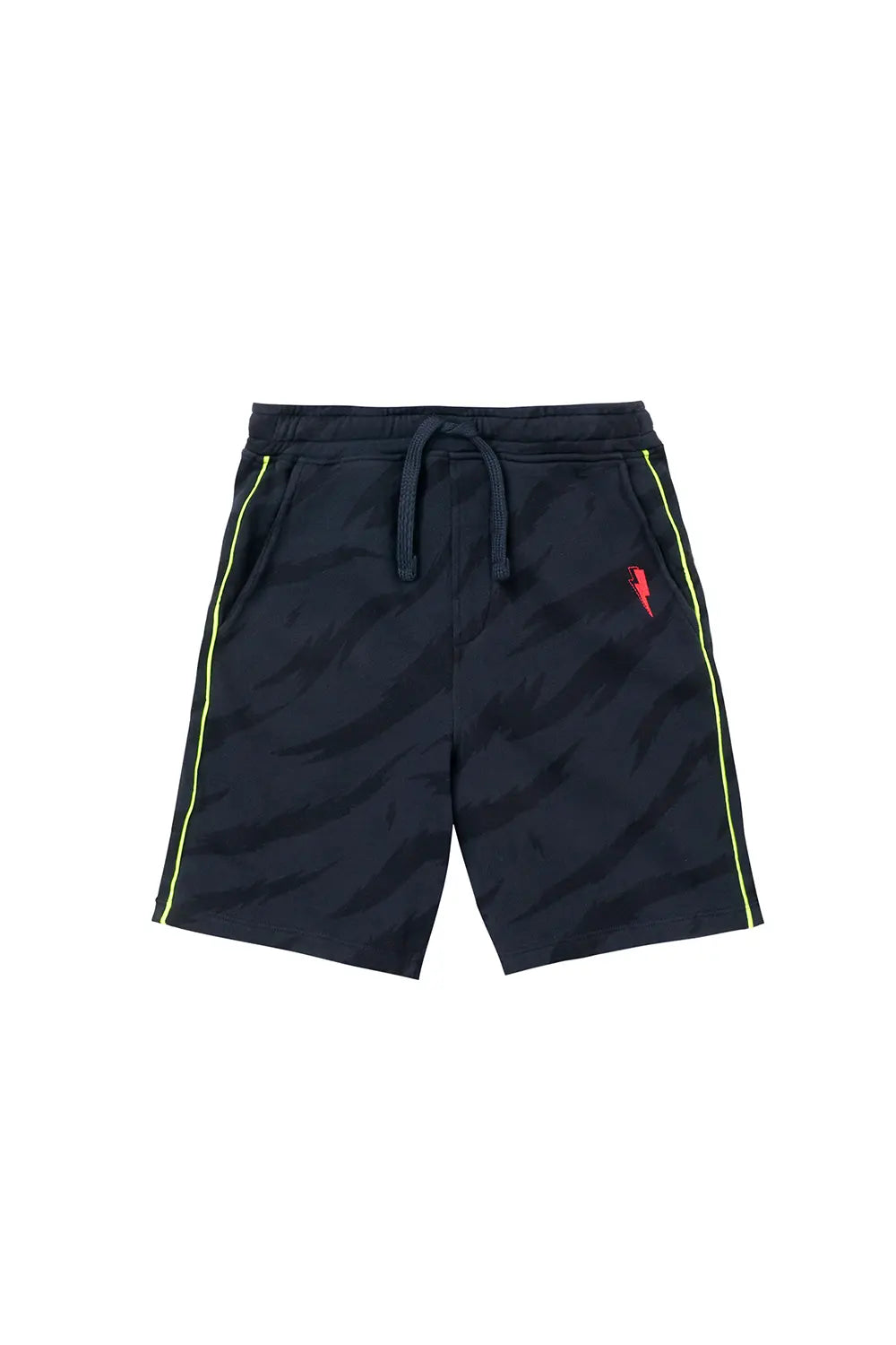 Kids Navy with Black Graphic Tiger Print Longer Length Shorts Scamp & Dude