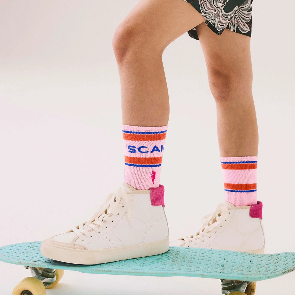 Kids Pink Sport Socks Scamp & Dude