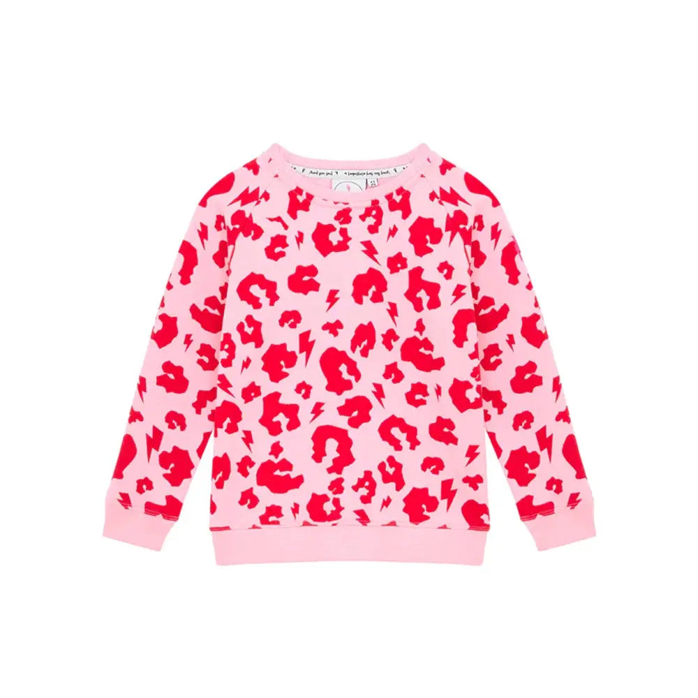 Kids Pink with Red Leopard Sweatshirt Scamp & Dude