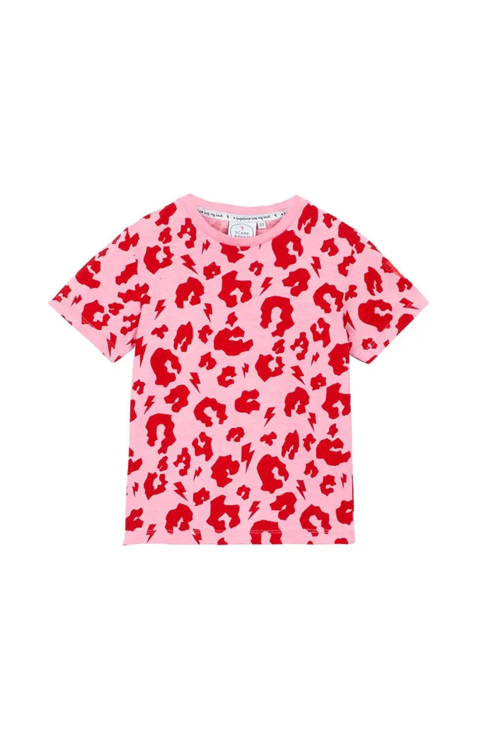Kids Pink with Red Leopard T-Shirt Scamp & Dude